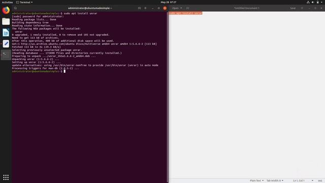 How to unrar files in Ubuntu 19.04 смотреть онлайн