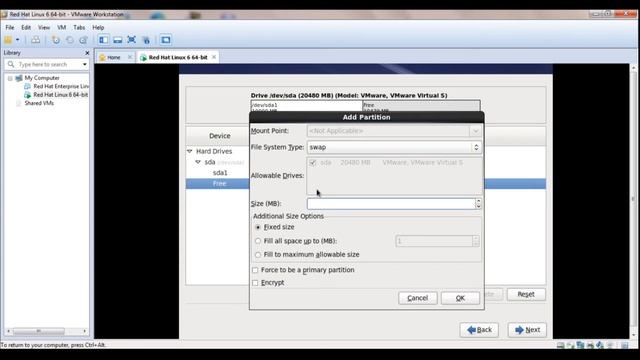Red Hat Linux Installation in VMWare Workstation смотреть онлайн