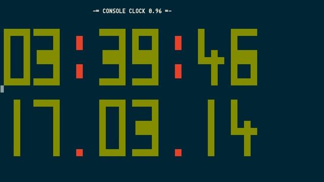 cclock, Console Clock смотреть онлайн