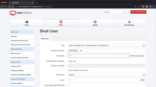 Cómo crear un usuario SSH en ISPConfig смотреть онлайн
