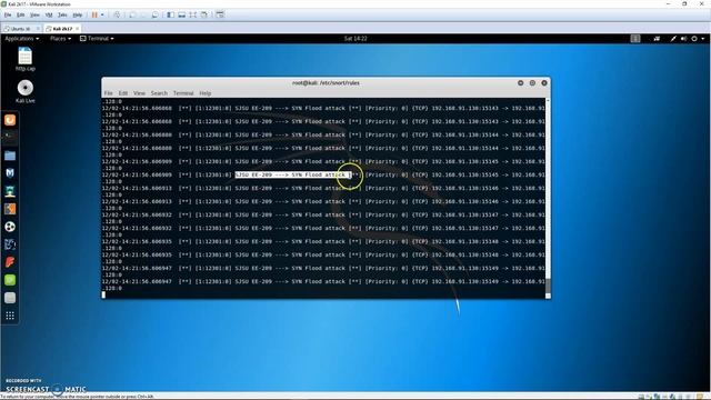 Web Server Attacks and Mitigation Using Snort - SYN flood смотреть онлайн