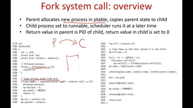 Operating Systems Lecture 23: System calls for process management in xv6 смотреть онлайн