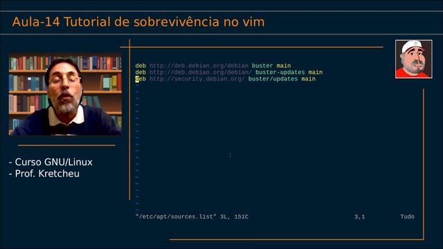 🟠 Curso GNU Linux - Aula 14 - Tutorial de sobrevivência no vim смотреть онлайн