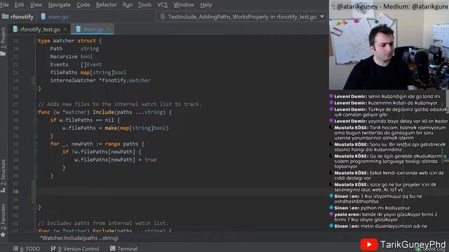 Canlı Yayın: Go Lang ile Recursive File Watcher Yaziyoruz - Part 9 смотреть онлайн