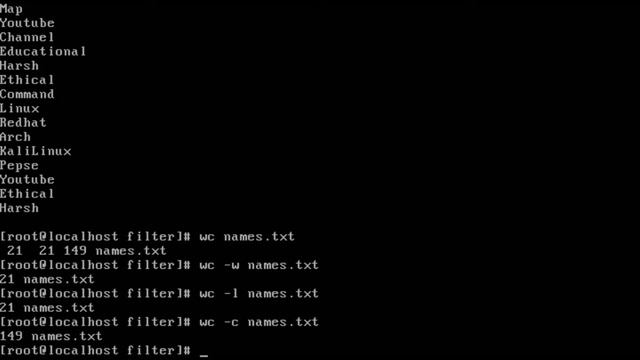 LINUX WORD COUNT COMMAND || WC COMMAND || FILTER || HINDI смотреть онлайн
