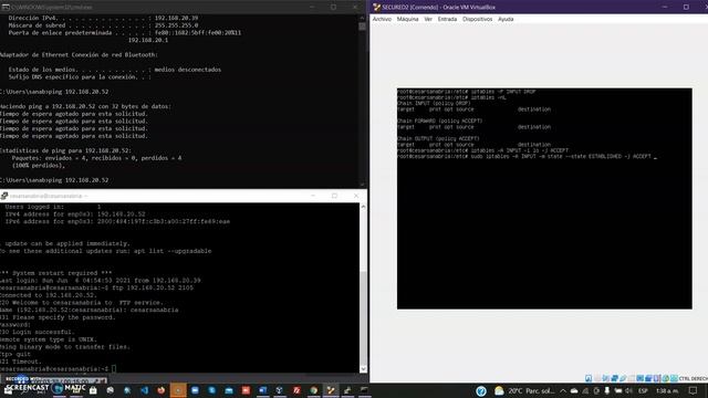 Configuración reglas de Firewall (IPTABLES), Linux смотреть онлайн