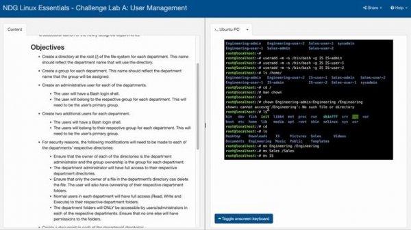 NDG Linux Essentials - Challenge Lab A: User Management