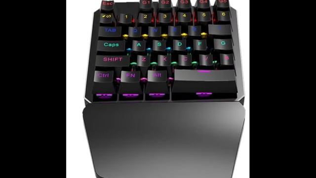 HXSJ gaming keyboard for one hand. Additional keyboard. смотреть онлайн