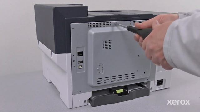 Xerox® C410 Color Printer Install the Hard Disk Drive смотреть онлайн