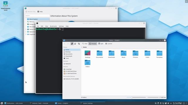 Kubuntu Eoan Ermine (19.10) Beta смотреть онлайн