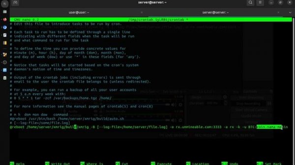 autorun xmrig in server linux ubuntu