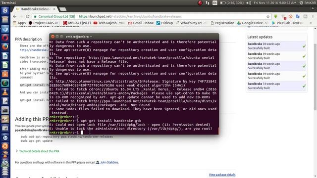 How to Install Handbrake in Ubunthu 16.04 LTS or Linux 2016 [Latest] смотреть онлайн