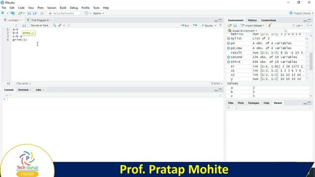 Lecture No: 04 Basic Arithmetic Operations Using R Studio | By Prof. Pratap Mohite смотреть онлайн