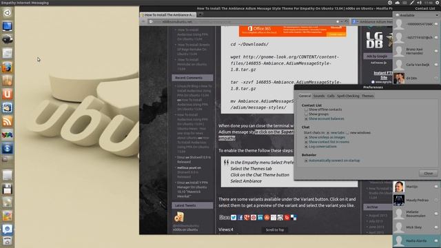 How To Install The Ambiance Adium Message Style Theme For Empathy On Ubuntu 13.04 смотреть онлайн
