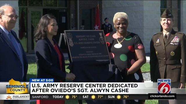 Sanford US Army Reserve Center rededicated for Medal of Honor recipient Sgt. Alwyn Cashe смотреть онлайн