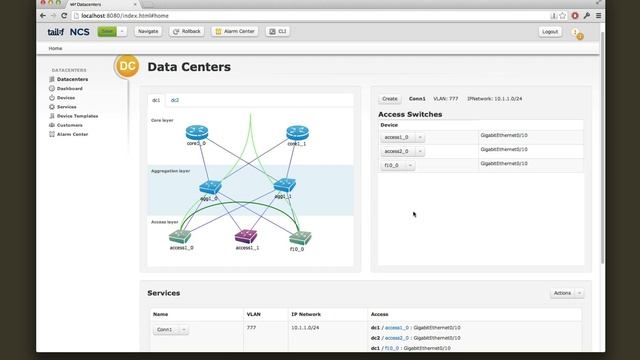 Tail-f NCS DataCenter Interconnect смотреть онлайн