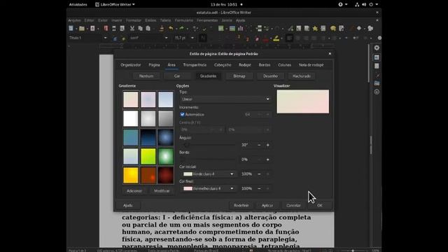 LibreOffice com acessibilidade - Cor da página смотреть онлайн