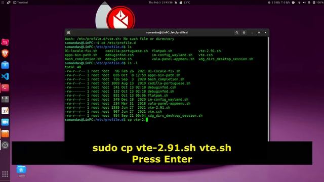 How to Fix the Error | bash : /etc/profile.d/vte.sh : no such File or Directory | Linux the KERNEL смотреть онлайн