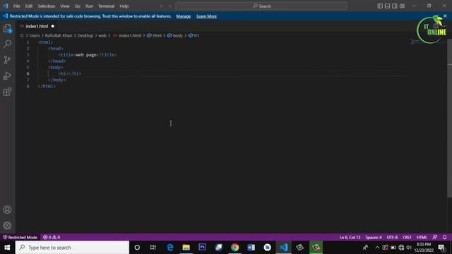 Visual studio code installation l HTML Font |in Pashto |ITonline смотреть онлайн