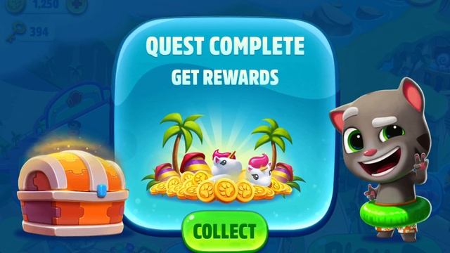 Talking Tom Pool Quest Completed смотреть онлайн