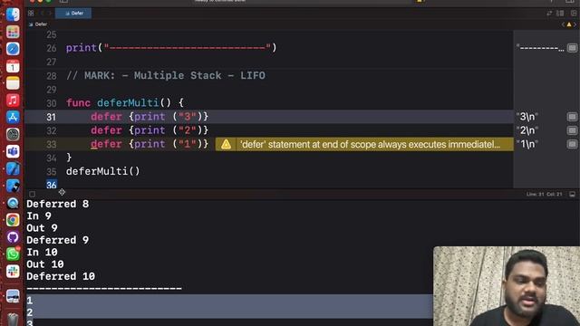 Swift Defer Keyword in Detail Hindi 2022 Xcode 13. смотреть онлайн