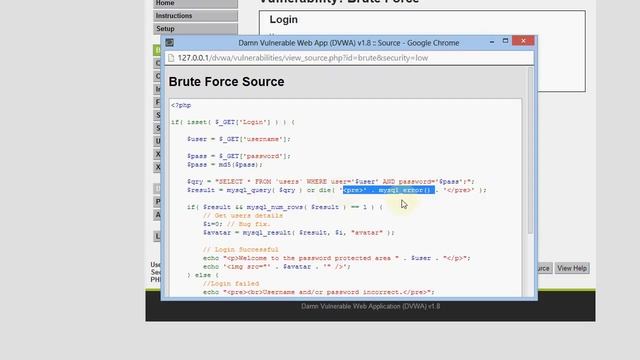 DVWA:brute force (low) смотреть онлайн