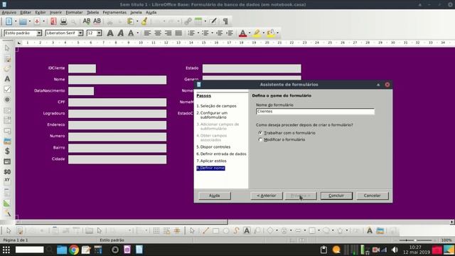 Construindo um formulário | LibreOffice Base 08 смотреть онлайн