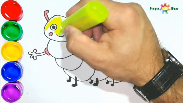 Bolalar uchun qurt rasm chizish/Drawing worm for children/Рисование Гусеница для детей смотреть онлайн