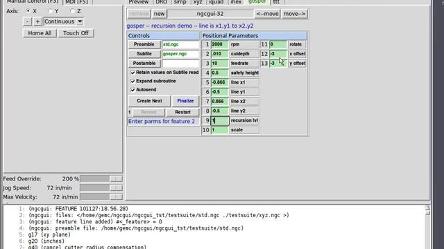 ngcgui linuxcnc subroutine demo смотреть онлайн