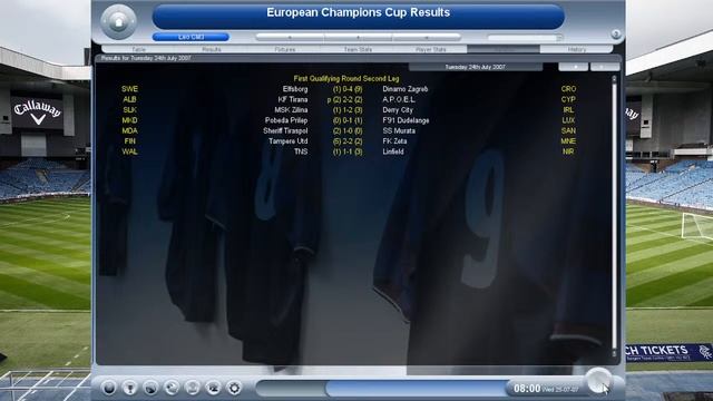 Champ Man 08 - Glasgow Rangers смотреть онлайн