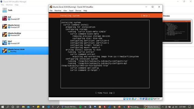 Installasi Ubuntu Server 20.04 LTS and NAT SSH Port Forwarding on VirtualBox смотреть онлайн