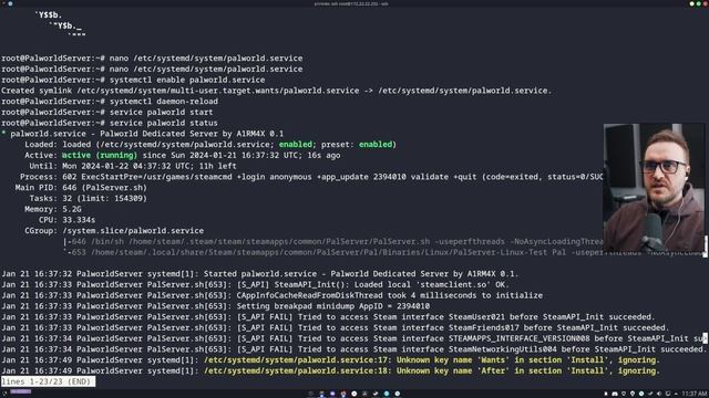Palworld Dedicated Server Setup Guide on Linux - Part 2 (Automating server updates / restarts) смотреть онлайн