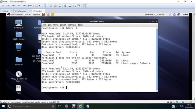 how to make partition and mounting on redhat linux rhel 6 смотреть онлайн