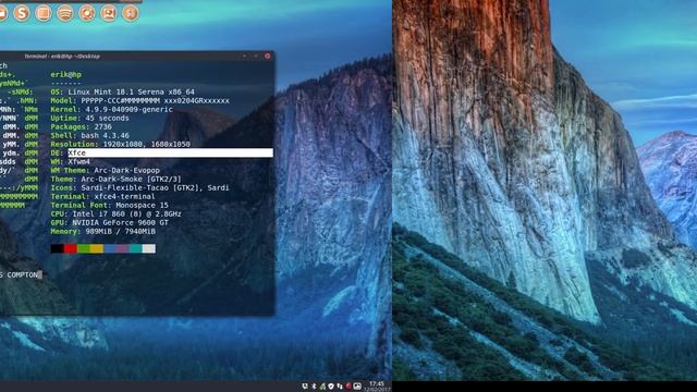 Linux Mint 18.1 xfce - compton example - settings imported from mate/i3 смотреть онлайн