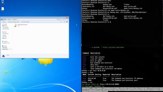 Demo of the malware keylogger Hatkey смотреть онлайн