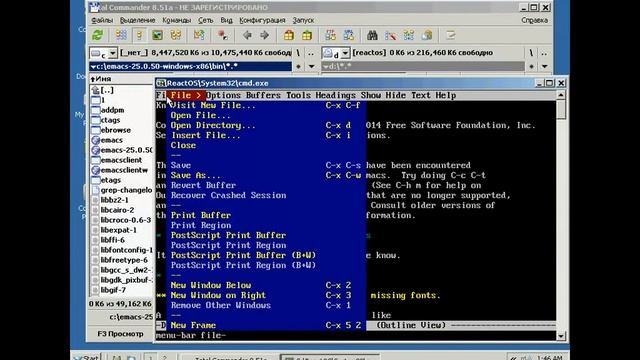 ReactOS and emacs смотреть онлайн