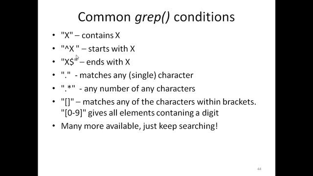 Character strings in R - grep смотреть онлайн