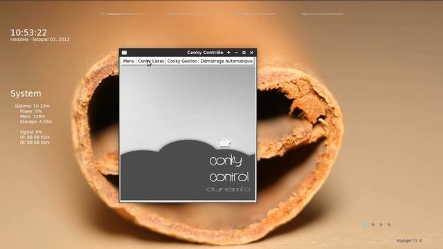 Voyager Linux 13.10 - Conky смотреть онлайн