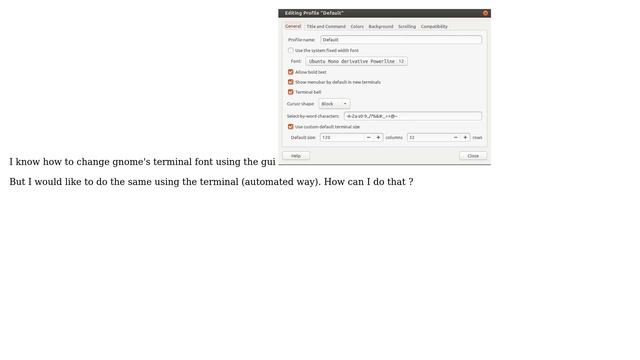 Ubuntu: How can I change gnome terminal font in command line? (2 Solutions!!) смотреть онлайн