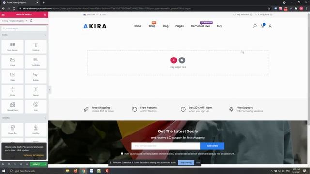 Import demo • Akira Elementor смотреть онлайн