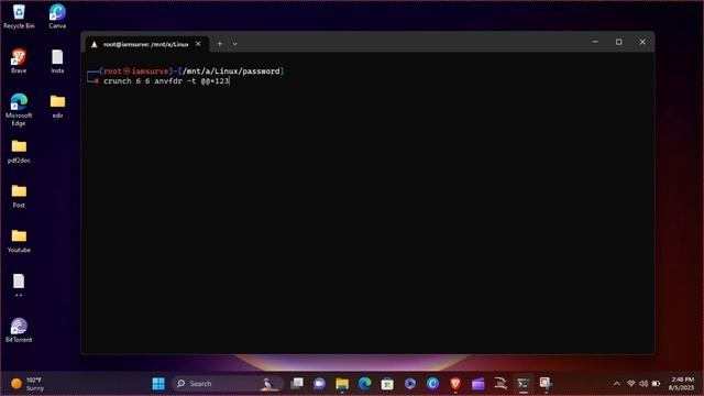How To Use Crunch Command in Windows Linux Kernel Testing Wordlist | stackingsup смотреть онлайн