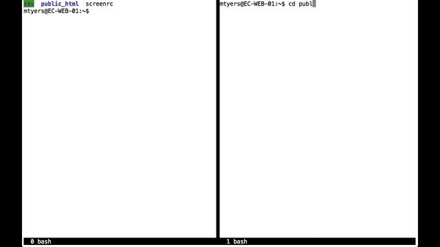 SSH: Working with a split screen смотреть онлайн