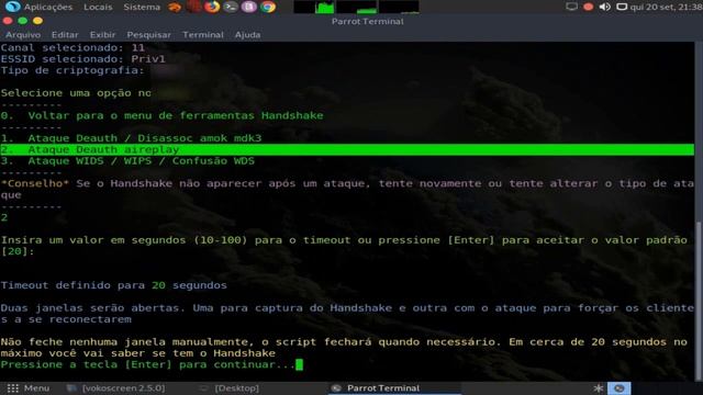 Parrot Linux - Airgeddon - quebrando senha wifi смотреть онлайн