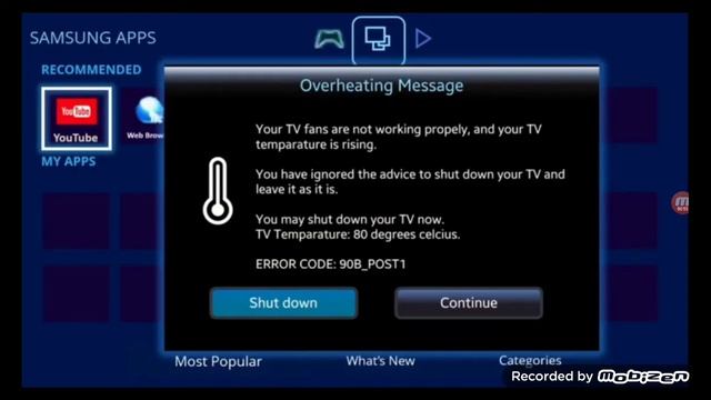 Samsung TV Overheating killscreen смотреть онлайн