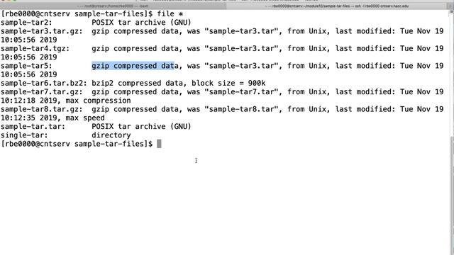 Linux: Working with compressed tar files смотреть онлайн