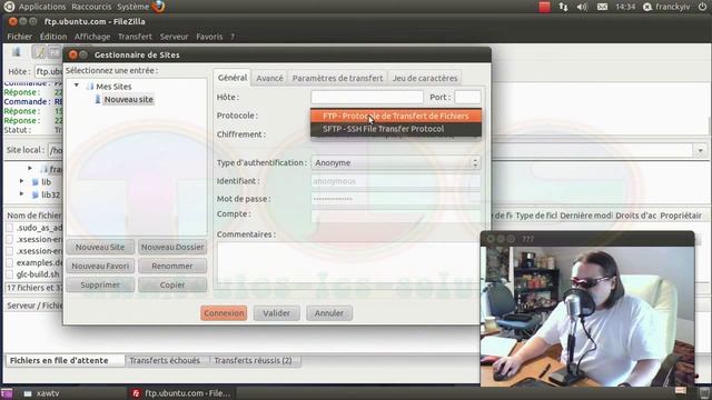 Présentation du programme FileZilla (Gnu Linux) смотреть онлайн