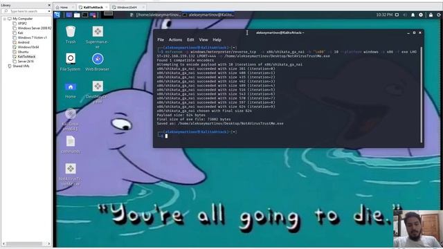 Ataque desde Kali Linux hacia windows 7/ Ataque desde kali linux hacia Windows 10 смотреть онлайн
