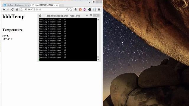 BitsToBrowser Project: BeagleBone Black CPU Temperature смотреть онлайн