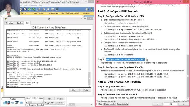 3.4.2.4 - 7.2.2.3 Packet Tracer - Configuring GRE смотреть онлайн